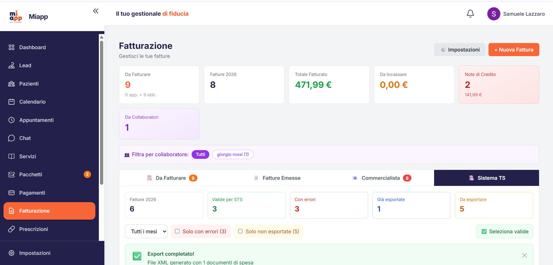 Sistema Tessera Sanitaria MiApp